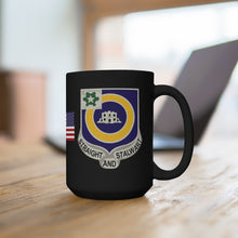 Load image into Gallery viewer, Black mug 15oz -  1st Battalion, 41st Infantry Regiment with Distinctive Unit Insignia (DUI)
