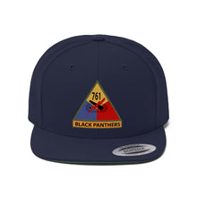 Load image into Gallery viewer, Unisex Flat Bill Hat - 761st Tank Battalion SSI w Name Tape
