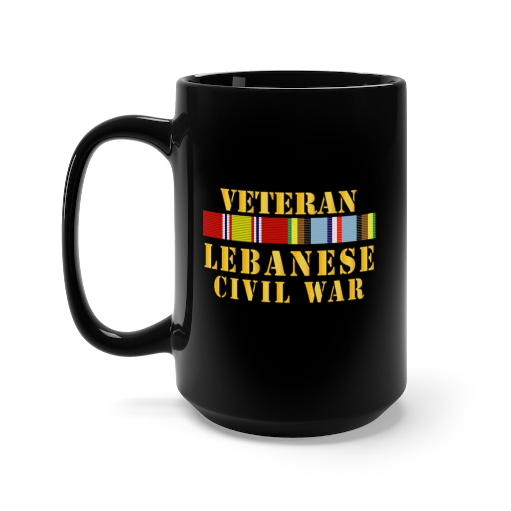 Black Mug 15oz - USMC - Veteran Lebanese Civil War w  EXP SVC
