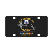 Load image into Gallery viewer, Army - 193rd Glider Infantry Regiment w Towed Glider w WWII w EUR SVC Classic License Plate
