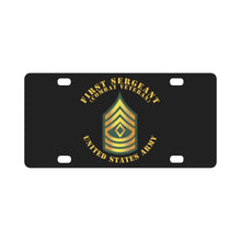 Load image into Gallery viewer, Army - First Sergeant - 1SG - Combat Veteran Classic License Plate
