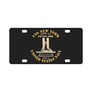 Navy - USS New York (LPD-21) X 300 Classic License Plate