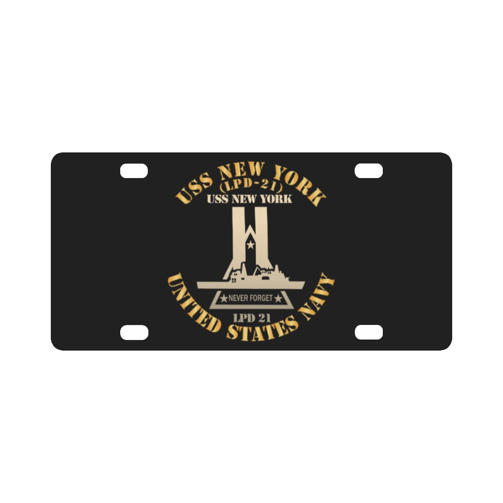 Navy - USS New York (LPD-21) X 300 Classic License Plate