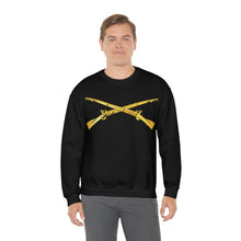 Load image into Gallery viewer, Unisex Heavy Blend Crewneck Sweatshirt - Army - Infantry Branch - Crossed Rifles
