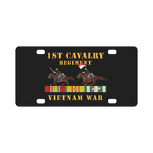 Load image into Gallery viewer, Army - 1st Cavalry Regiment - Vietnam War wt 2 Cav Riders and VN SVC X300 Classic License Plate
