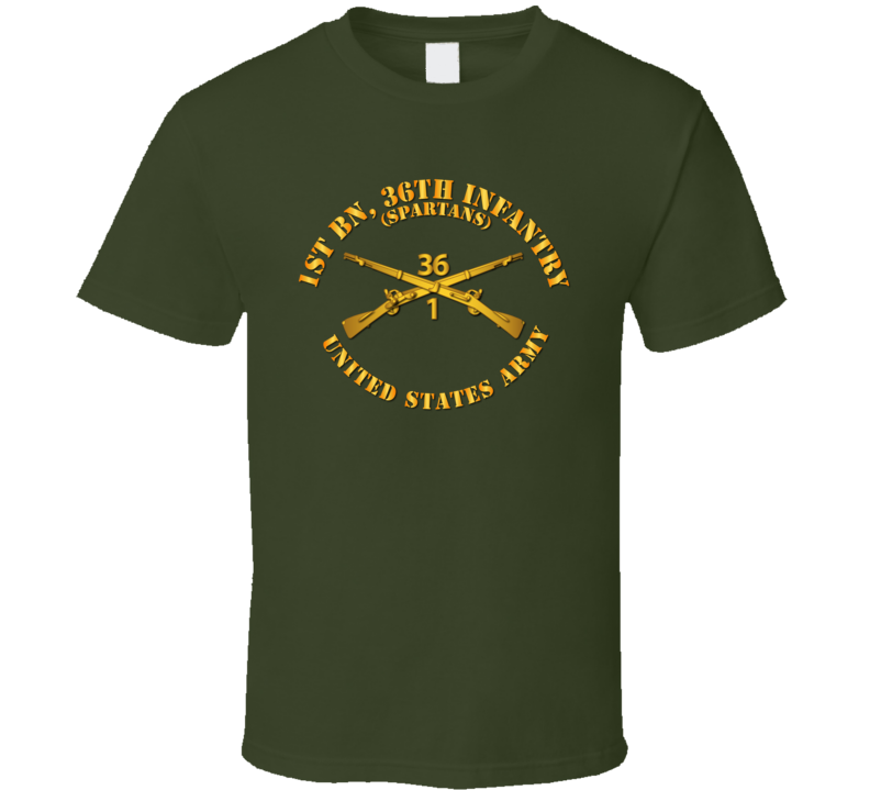 Army - 1st Battalion 36th Infantry Regiment - Spartans - Infantry Branch T Shirt, Hoodie and Premium