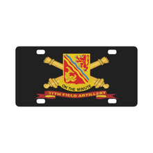 Load image into Gallery viewer, Army - 37th Field Artillery w Br - Ribbon Classic License Plate
