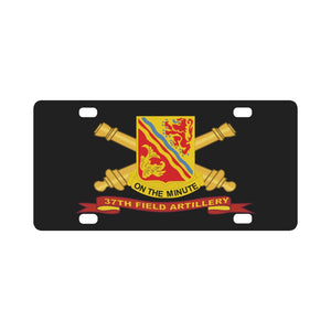 Army - 37th Field Artillery w Br - Ribbon Classic License Plate