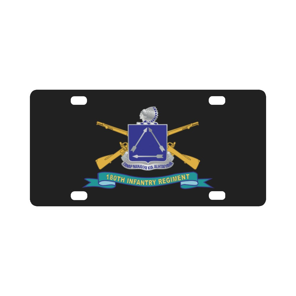 Army - 180th Infantry Regiment w Br - Ribbon X 300 Classic License Plate