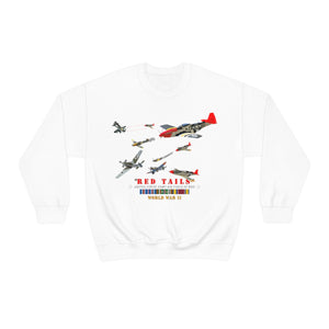 Unisex Heavy Blend Crewneck Sweatshirt - Army - AAC - 332nd Fighter Group - Red Tails - At War