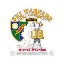 Load image into Gallery viewer, Kiss-Cut Stickers - SOF - Ranger Tab - Ski Warfare - Ski Combat - Winter Warfare X 300
