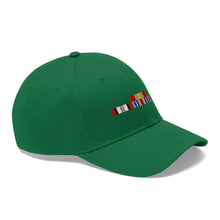 Load image into Gallery viewer, Afghanistan War Service Ribbon Bar - Unisex Twill Hat - Direct to Garment (DTG) Printed
