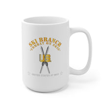 Load image into Gallery viewer, Ceramic Mug 15oz - Army - Ski Branch - Combat  on Skis X 300
