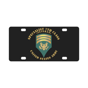 Army - Specialist 7th Class - SP7 - Veteran Classic License Plate