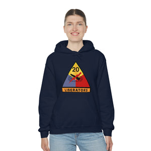 Unisex Heavy Blend™ Hooded Sweatshirt - Army - 20th Armored Division - Liberators wo Txt