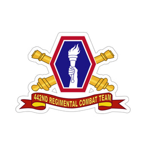 Kiss-Cut Stickers - Army - 442nd Infantry Regimental Combat Team w Artillery Br - SSI - Ribbon X 300