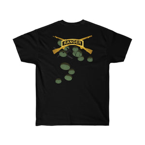 Unisex Ultra Cotton Tee - Airborne Ranger with Crest - Airborne Infantry - Mass Tactical Airborne Operation with Ranger Infantry Branch