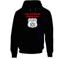 Load image into Gallery viewer, Signs - California Dreamin - California Highway 101 Wo Backgrnd Hoodie

