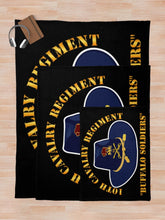 Load image into Gallery viewer, Army - 10th Cavalry Regiment w Cav Hat - Buffalo Soldiers Throw Blanket
