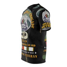 Load image into Gallery viewer, All Over Printing - Army - 71st Airborne Brigade - Texas Army National Guard - Cold War Veteran with Cold War Service Ribbons (Black)
