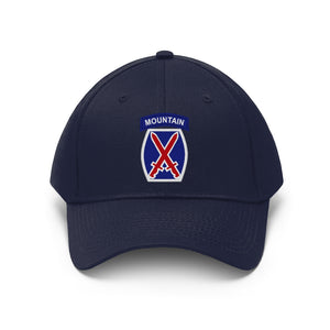 Twill Hat - Army - 10th Mountain Division without Text - Embroidery