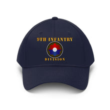 Load image into Gallery viewer, Twill Hat - Army - 9th Infantry Division with Text - Embroidery
