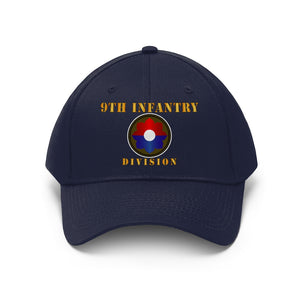 Twill Hat - Army - 9th Infantry Division with Text - Embroidery