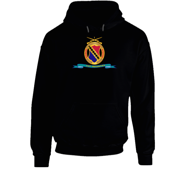 Army - 1st Infantry Regiment  W Br - Ribbon Hoodie