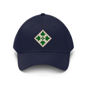 Twill Hat - Army - 4th Infantry Division without Text - Embroidery