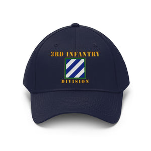 Twill Hat - Army - 3rd Infantry Division with Text - Embroidery