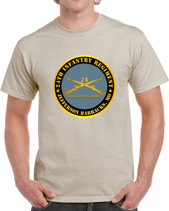 Army - 24th Infantry Regiment - Jefferson Barracks, MO - Buffalo Soldiers w Inf Branch Classic T Shirt & Crewneck Sweatshirt