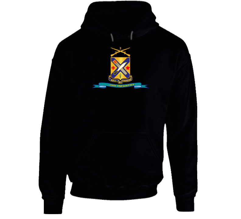 Army - 2nd Infantry Regiment  W Br - Ribbon Hoodie