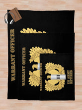 Load image into Gallery viewer, Army - Emblem - Warrant Officer - WO1 - Retired Throw Blanket
