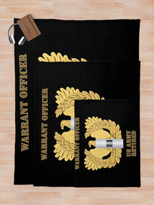Army - Emblem - Warrant Officer - WO1 - Retired Throw Blanket