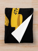 Load image into Gallery viewer, Army - 4th Cavalry Regiment w Br - Ribbon Throw Blanket
