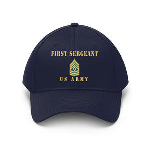 Twill Hat -  Army - First Sergeant - 1SG - Embroidery