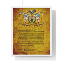 Load image into Gallery viewer, Premium Framed Vertical Poster - Emancipation Proclamation - January 1, 1863
