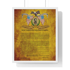 Premium Framed Vertical Poster - Emancipation Proclamation - January 1, 1863