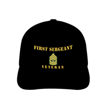 Load image into Gallery viewer, First Sergeant - Veteran (AOP) Unisex Adjustable Curved Bill Baseball Hat
