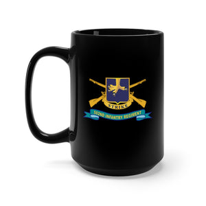 Black Mug 15oz - Army - 502nd Infantry Regiment - DUI w Br - Ribbon X 300