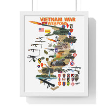 Load image into Gallery viewer, Premium Framed Vertical Poster - Map - Vietnam Units -with Wpns - Equipment
