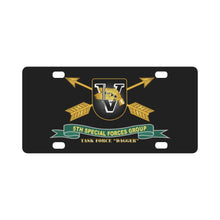 Load image into Gallery viewer, Army - 5th Special Forces Group - Flash - TF Dagger w Br - Ribbon X 300 Classic License Plate
