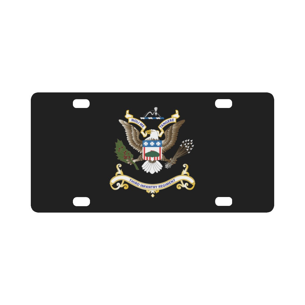 Army - Regimental Colors - 3rd Infantry Regimental Colors wo Flag X 300 Classic License Plate