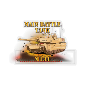 Kiss-Cut Stickers - Army - Main Battle Tank - M1A1 X 300