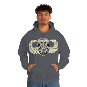 Unisex Heavy Blend Hooded Sweatshirt - SOF - Airborne Badge - SF - DUI