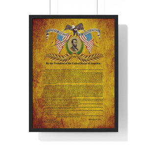 Premium Framed Vertical Poster - Emancipation Proclamation - January 1, 1863