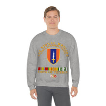 Load image into Gallery viewer, Unisex Heavy Blend Crewneck Sweatshirt - Army - 1st Signal Bde SSI w VN SVC
