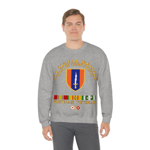 Unisex Heavy Blend Crewneck Sweatshirt - Army - 1st Signal Bde SSI w VN SVC