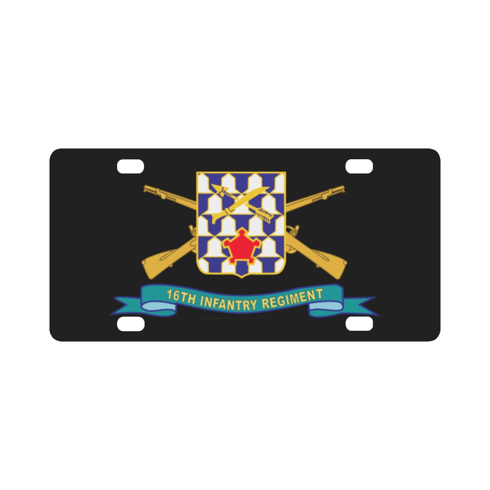 Army - 16th Infantry Regiment - DUI w Br - Ribbon X 300 Classic Licens ...