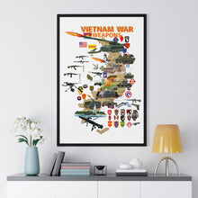 Load image into Gallery viewer, Premium Framed Vertical Poster - Map - Vietnam Units -with Wpns - Equipment
